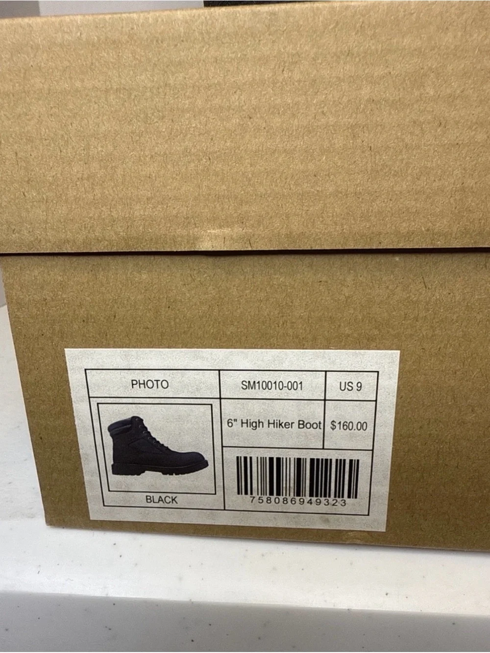 SMITH Black Men's Work Boots - Rugged Lace-Up Ankle Boots Mens 9